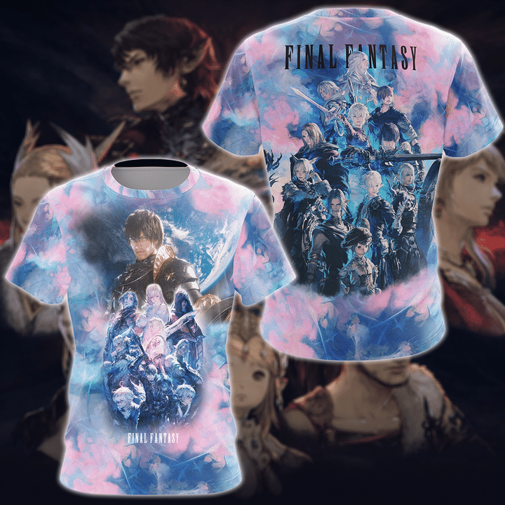 Final Fantasy XIV Video Game 3D All Over Print T-shirt Tank Top Zip Hoodie Pullover Hoodie Hawaiian Shirt Beach Shorts Jogger