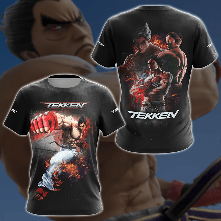Tekken Kazuya Mishima Video Game 3D All Over Print T-shirt Tank Top Zip Hoodie Pullover Hoodie Hawaiian Shirt Beach Shorts Jogger