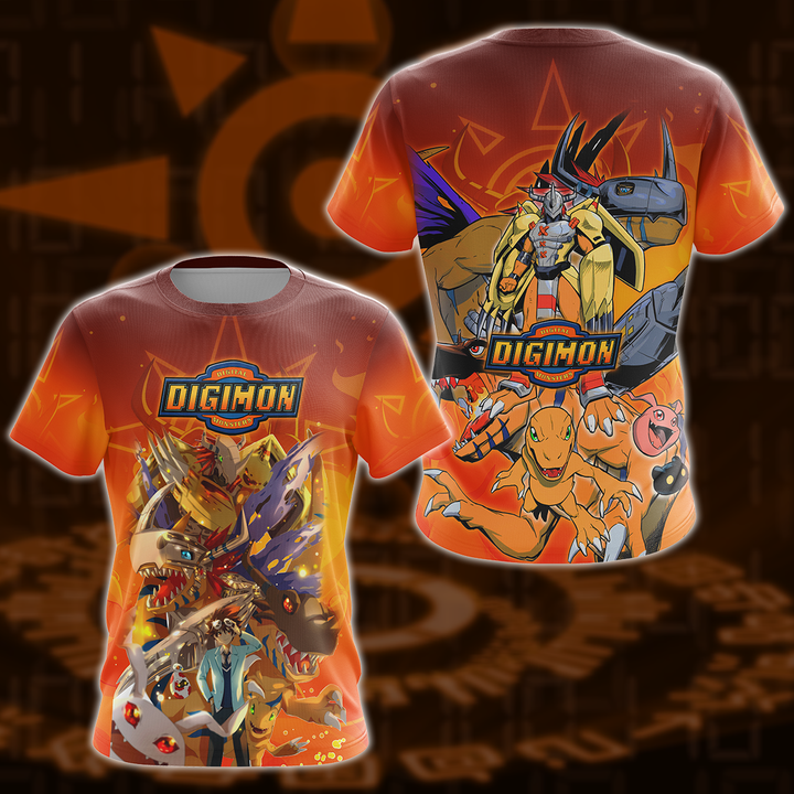 Digimon Video Game 3D All Over Print T-shirt Tank Top Zip Hoodie Pullover Hoodie Hawaiian Shirt Beach Shorts Jogger
