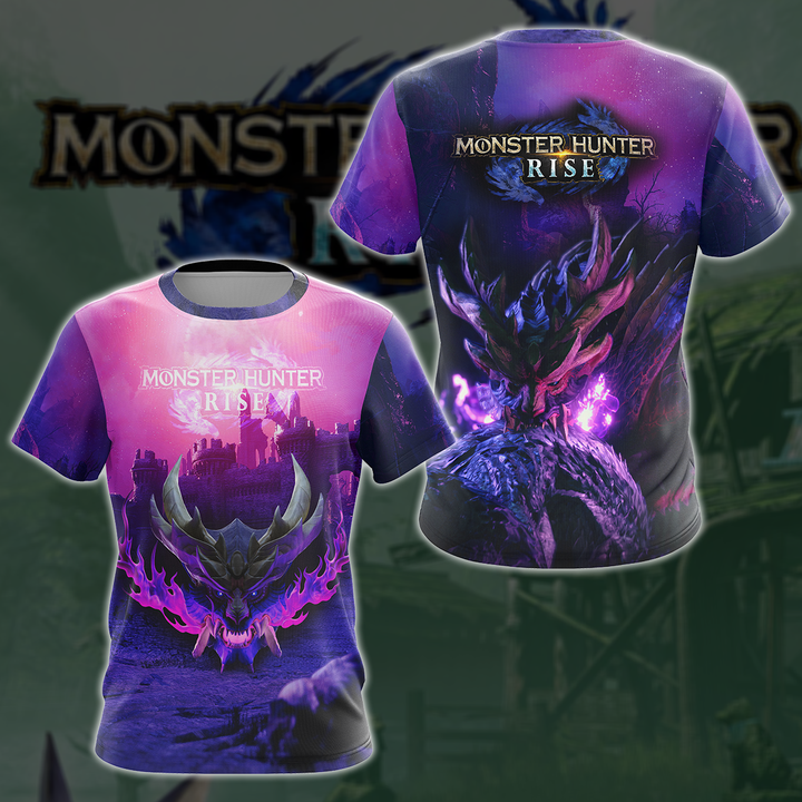 Monster Hunter Rise Video Game 3D All Over Printed T-shirt Tank Top Zip Hoodie Pullover Hoodie Hawaiian Shirt Beach Shorts Jogger