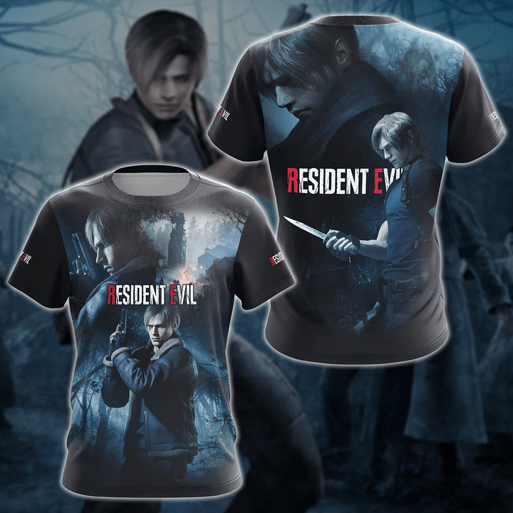 Resident Evil 4 Leon Kennedy Video Game 3D All Over Printed T-shirt Tank Top Zip Hoodie Pullover Hoodie Hawaiian Shirt Beach Shorts Jogger