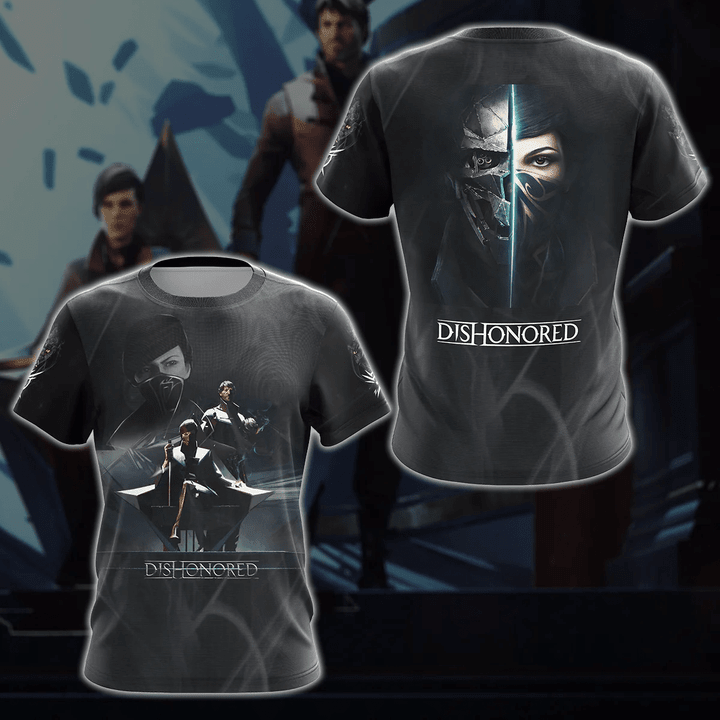 Dishonored 2 Video Game 3D All Over Printed T-shirt Tank Top Zip Hoodie Pullover Hoodie Hawaiian Shirt Beach Shorts Jogger