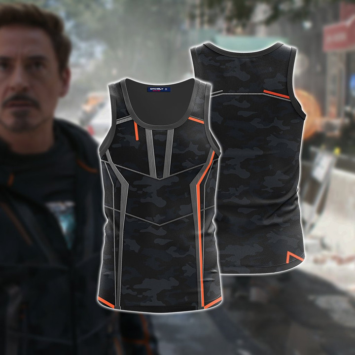 Iron Man (Tony Stark) Cosplay 3D Tank Top S