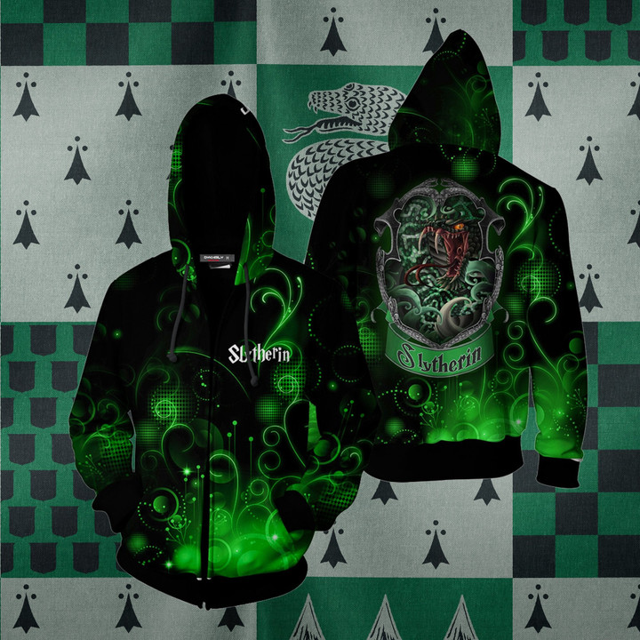The Cunning Slytherin Harry Potter New Collection Zip Up Hoodie