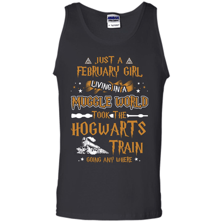 Harry Potter T-shirt Just A February Girl Living In A Muggle World Black S