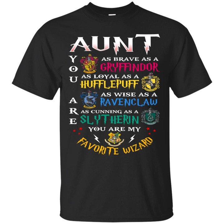 Aunt My Favorite Wizard Harry Potter Fan T-shirt Black S