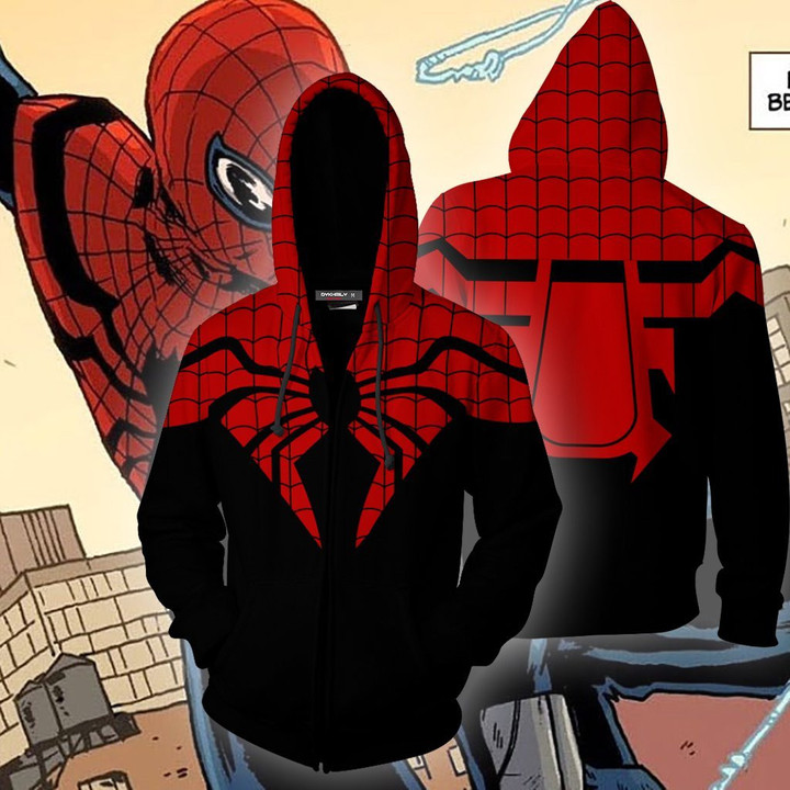 The Superior Spider-Man Cosplay Zip Up Hoodie Jacket XS
