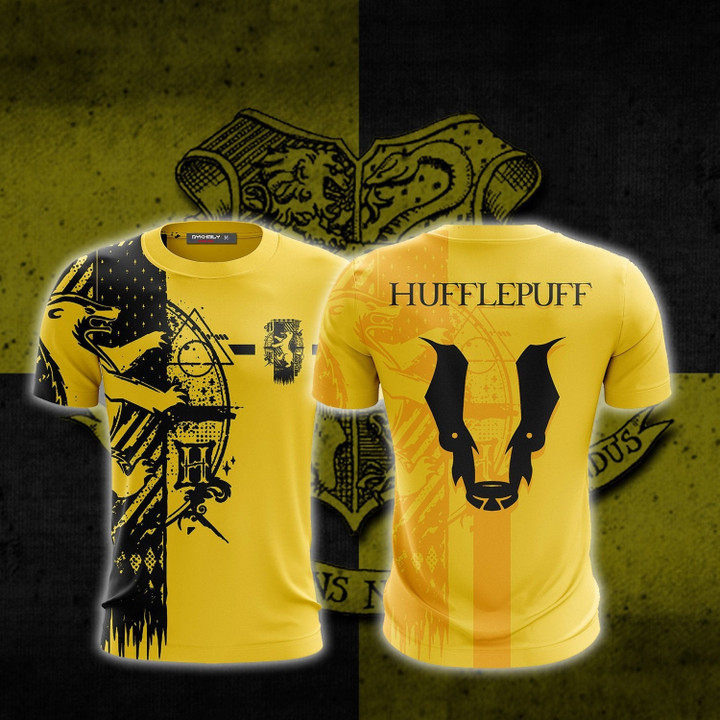 Quidditch Hufflepuff Harry Potter Unisex 3D T-shirt S