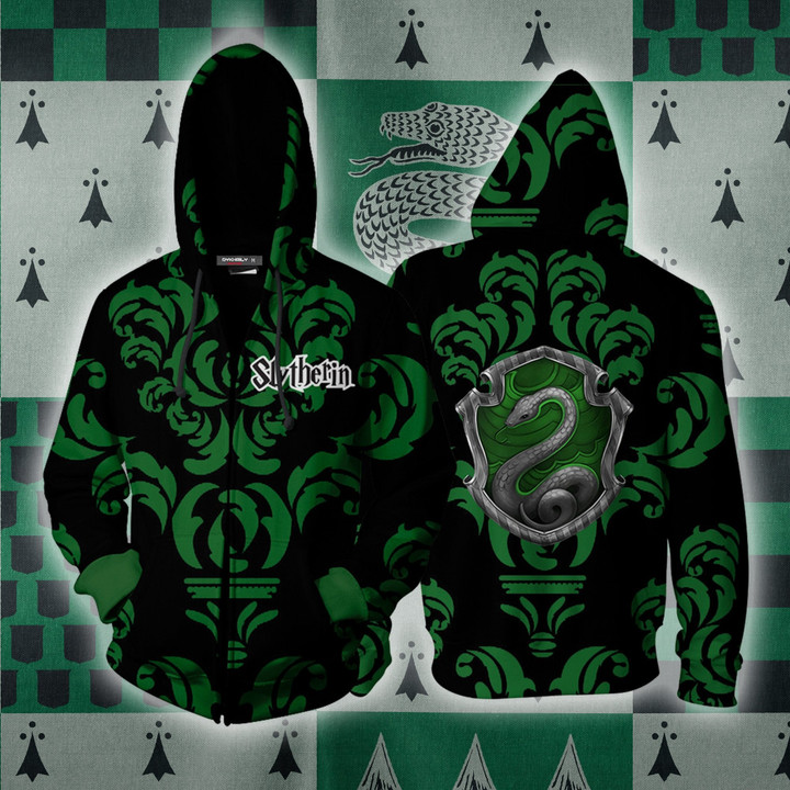 Cunning Like A Slytherin Harry Potter New Collection Zip Up Hoodie XS