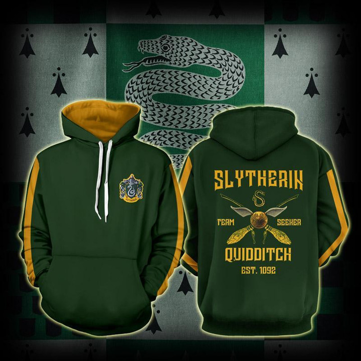 Slytherin Quidditch Team Harry Potter Hoodie S