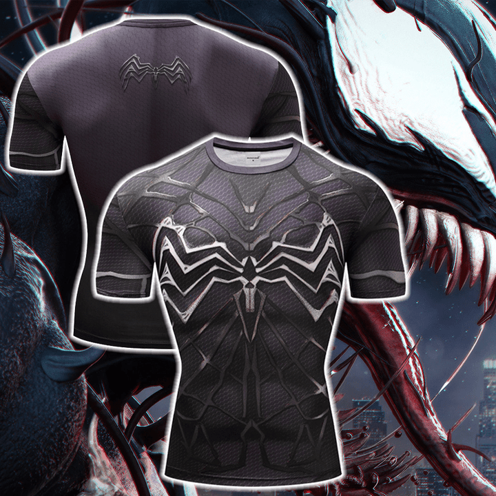Venom Cosplay Short Sleeve Compression T-shirt US/EU XXS