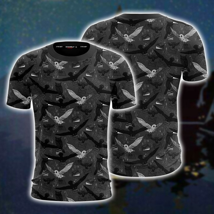 Hedwig Owl Seamless Harry Potter Unisex 3D T-shirt S