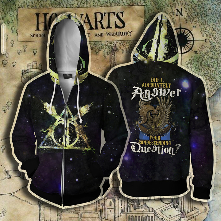 Ravenclaw Harry Potter - Did I Adequately Answer Your Condescending Question? XXS Zip Hoodie