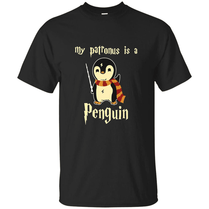 Penguin T-Shirt My Patronus Is A Penguin Hot 2017 T-Shirt Black S