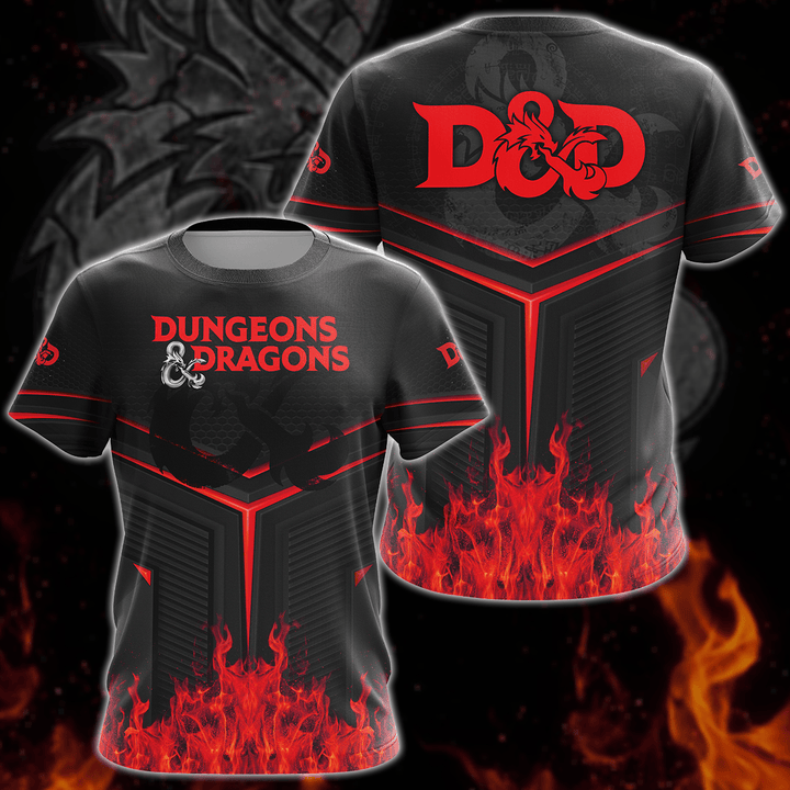 Dungeons And Dragons Video Game 3D All Over Print T-shirt Tank Top Zip Hoodie Pullover Hoodie Hawaiian Shirt Beach Shorts Jogger T-shirt S
