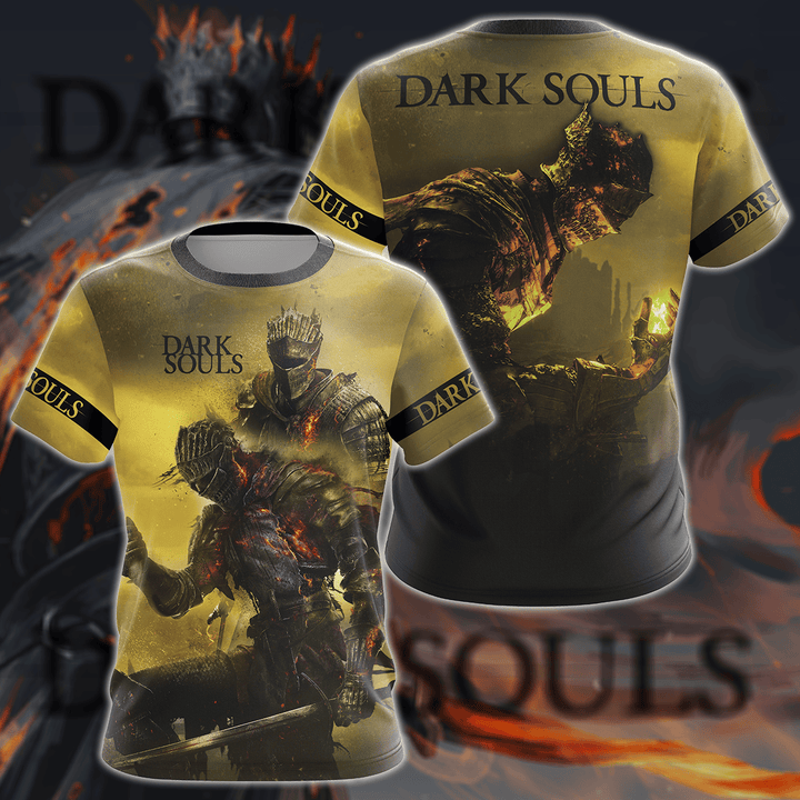 Dark Souls Video Game 3D All Over Print T-shirt Tank Top Zip Hoodie Pullover Hoodie Hawaiian Shirt Beach Shorts Jogger T-shirt S