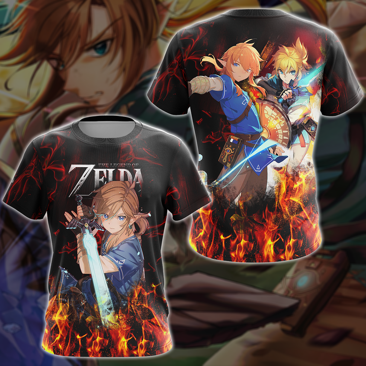 The Legend of Zelda Video Game 3D All Over Print T-shirt Tank Top Zip Hoodie Pullover Hoodie Hawaiian Shirt Beach Shorts Jogger T-shirt S
