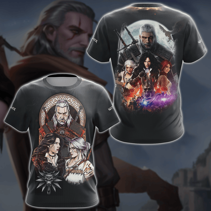 The Witcher Video Game 3D All Over Printed T-shirt Tank Top Zip Hoodie Pullover Hoodie Hawaiian Shirt Beach Shorts Jogger T-shirt S