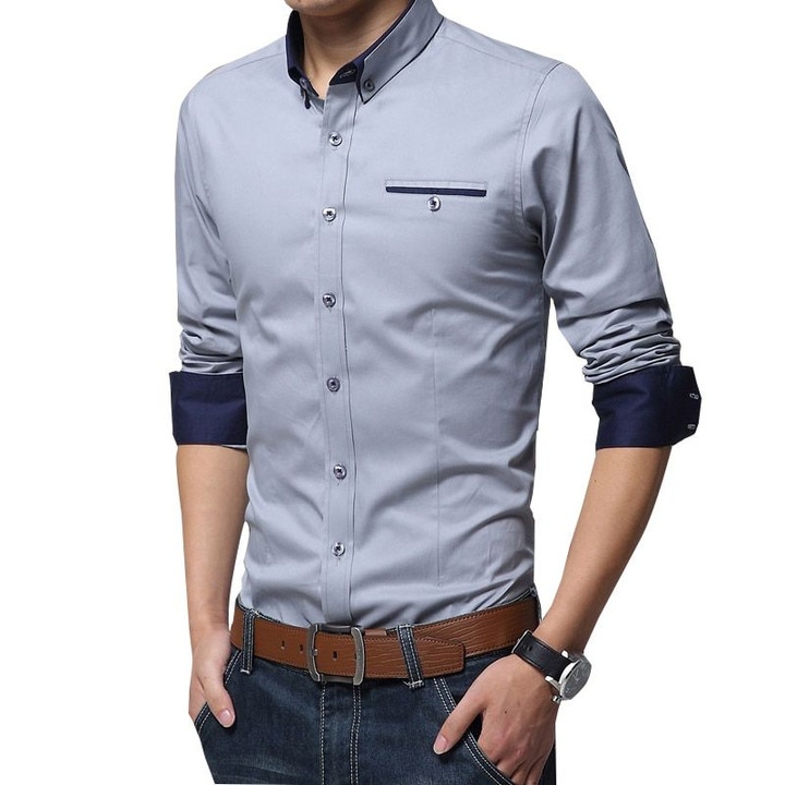 Casual Social Formal Business Slim Office Dress Shirts
