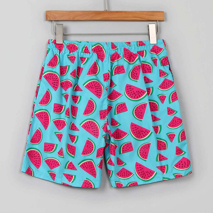 Fancy Loose Watermelon Printing Quick Dry Swim Shorts