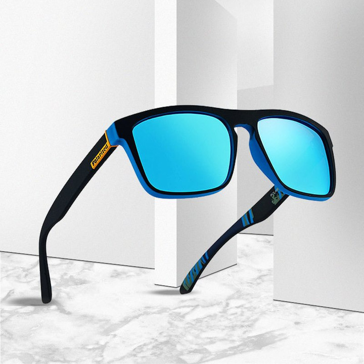 Curtain Square Frame Polarized UV400 Sunglasses