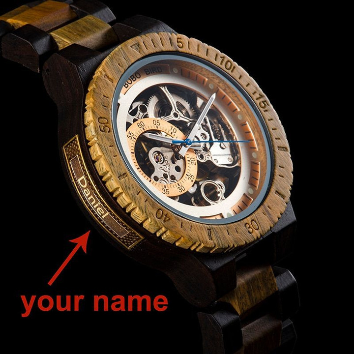 Mechanical Personalized Customized Watch Automatic wood watches