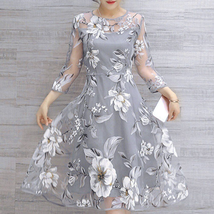 dress high quality girls Organza floral dresses