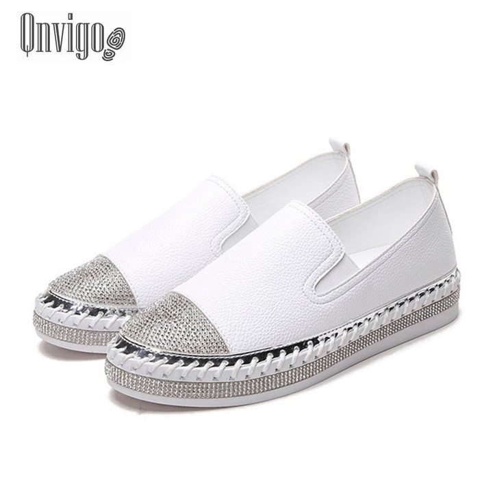 Rhinestones Sewing Breathable Flat Pumps sneakers & shoes