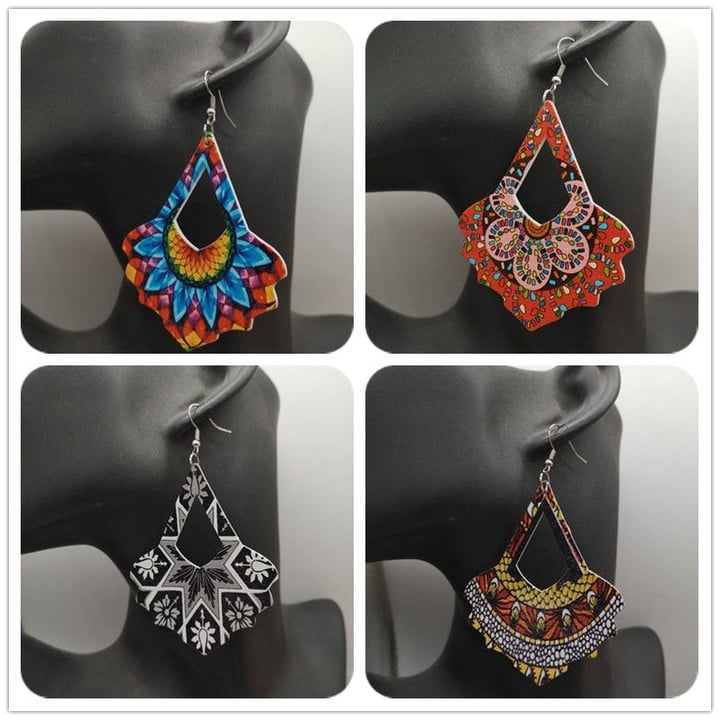 Newest Printing Drop mixed 6 colors Earrings