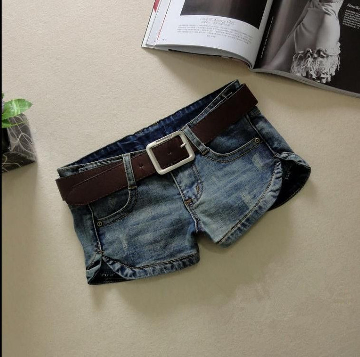 Skinny Stretchy Washed Jeans Shorts