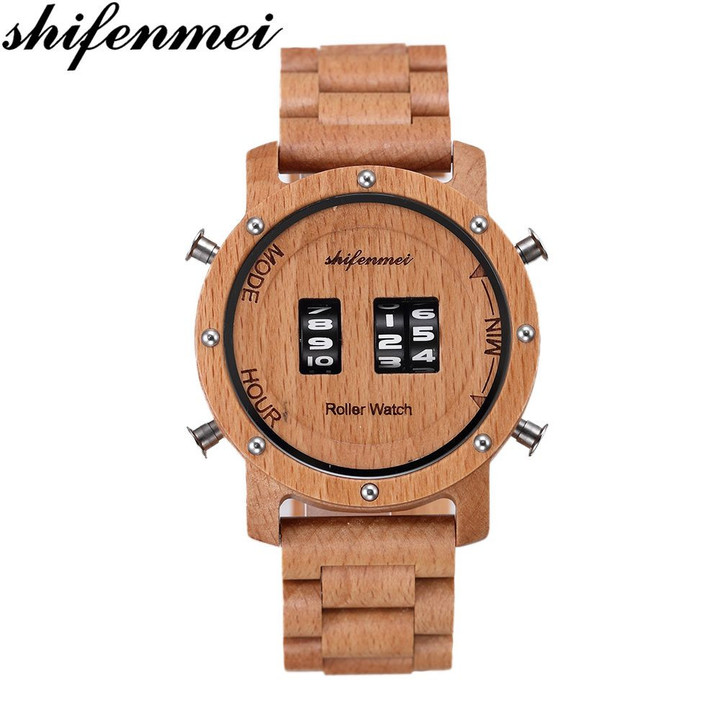 Luxury Brand Roller Military Sports Wood Watch