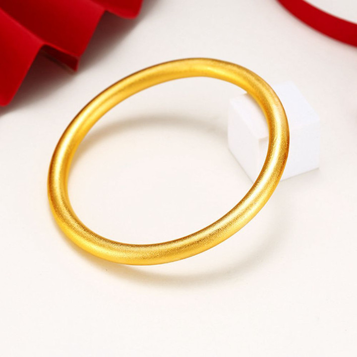 Simple Style Classic Bangle Gold Filled Heavy Solid bracelets & bangles