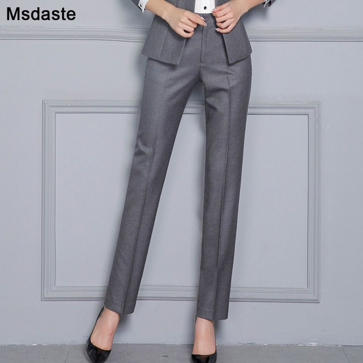 High Waist Straight Office Trousers pants