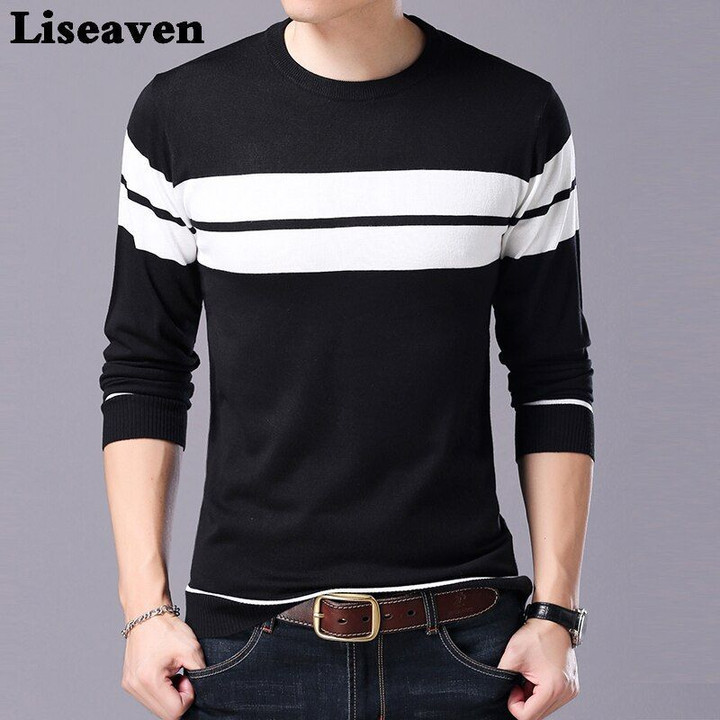 Long Sleeve Striped Pullover Sweaters