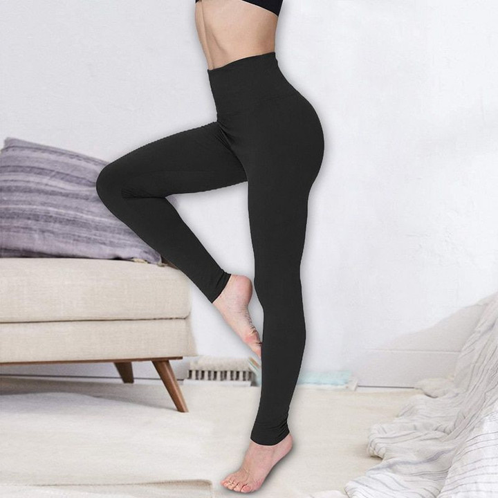 High Waist Fitness Sexy Skinny Solid Color Leggings