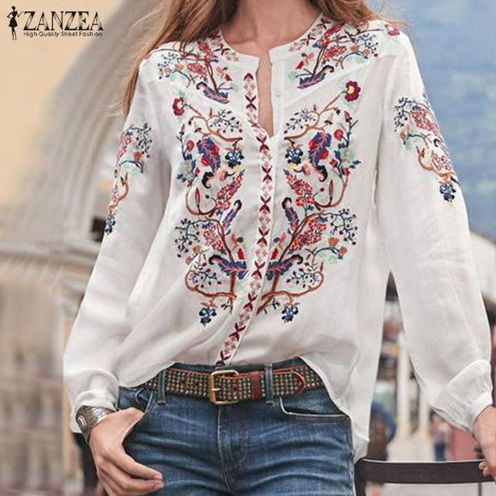 Tunic Fashion V Neck Long Sleeve Casual  boho bohemian blouse & shirts