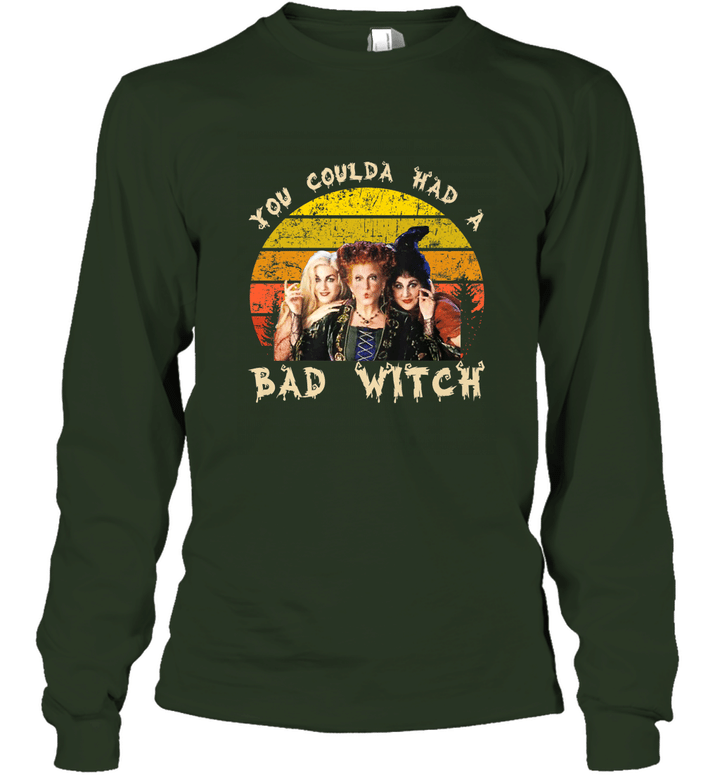 Vintage You Coulda had a Bad Witch Halloween Unisex Long Sleeve