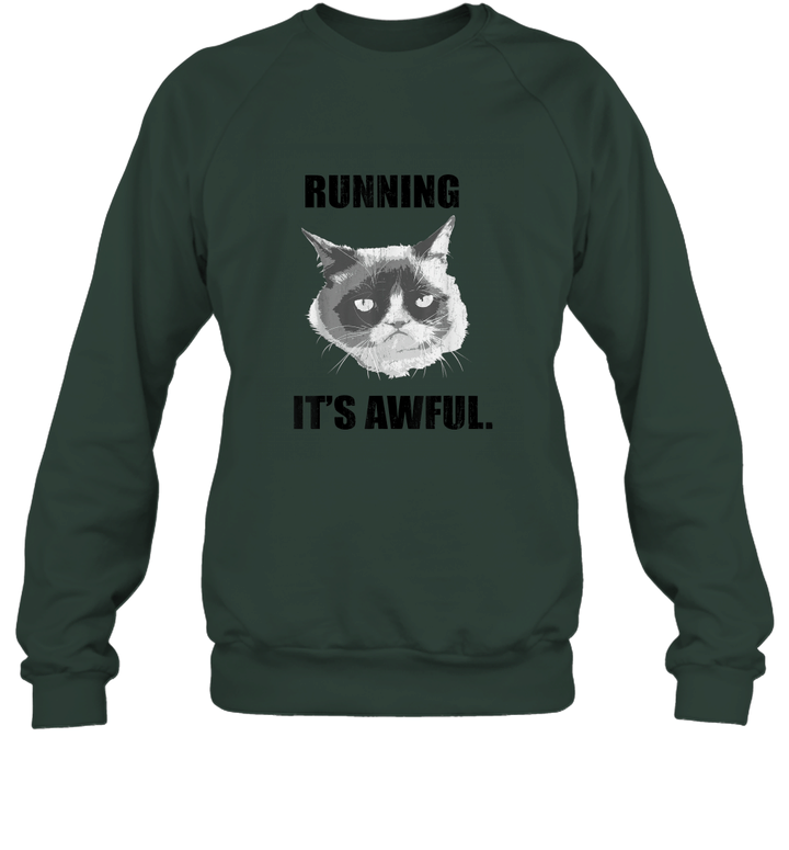 Cat Running Unisex Crewneck Sweatshirt