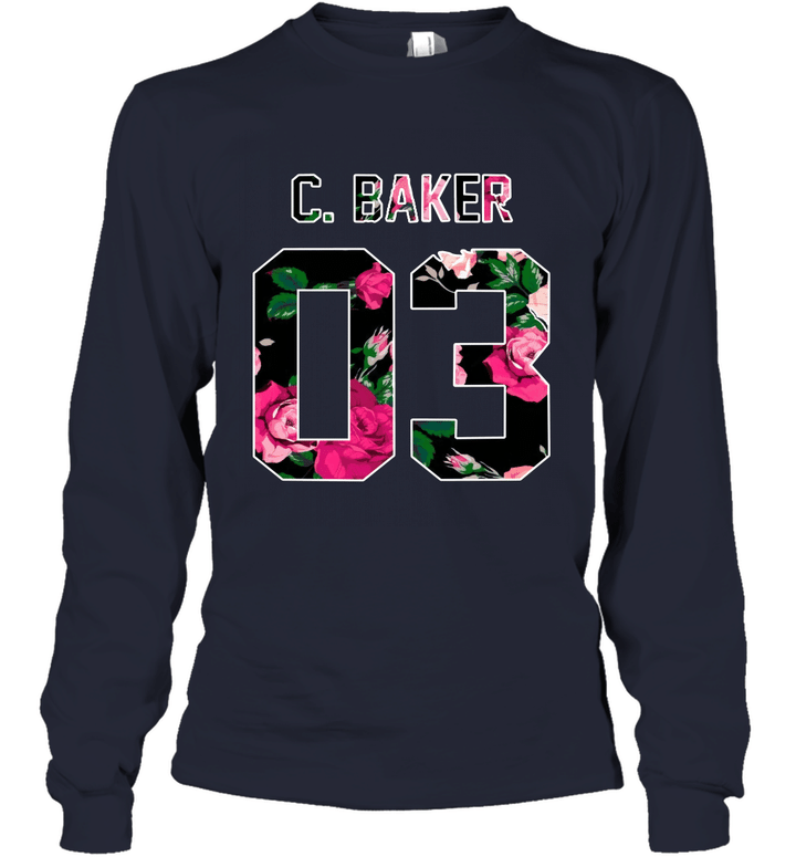 Cash Baker  Colorful Flowers 3 Youth Long Sleeve