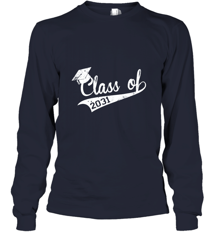 Class of 2031 Grow with me Funny Shirt Youth Long Sleeve