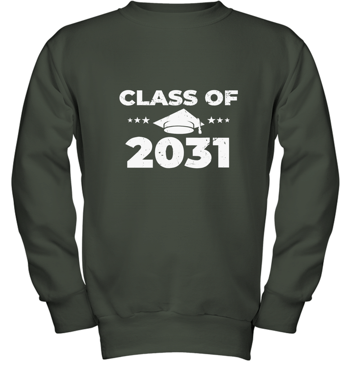 Class of 2031 First Day of School T Shirt Youth Crewneck Sweatshirt