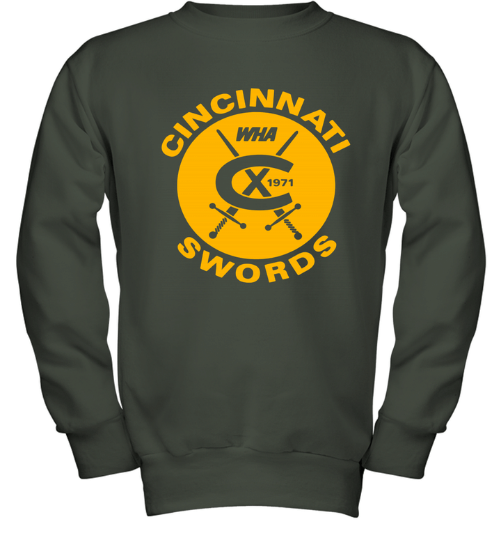 Cincinnati Swords 1971 WHA Youth Crewneck Sweatshirt