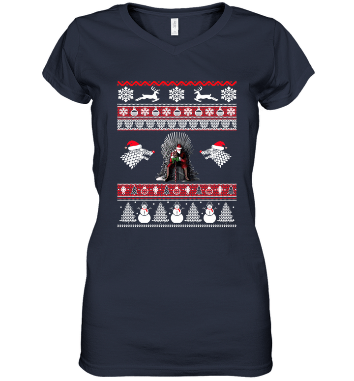 Chritmas Is Coming Ugly Version Parody Women V-Neck