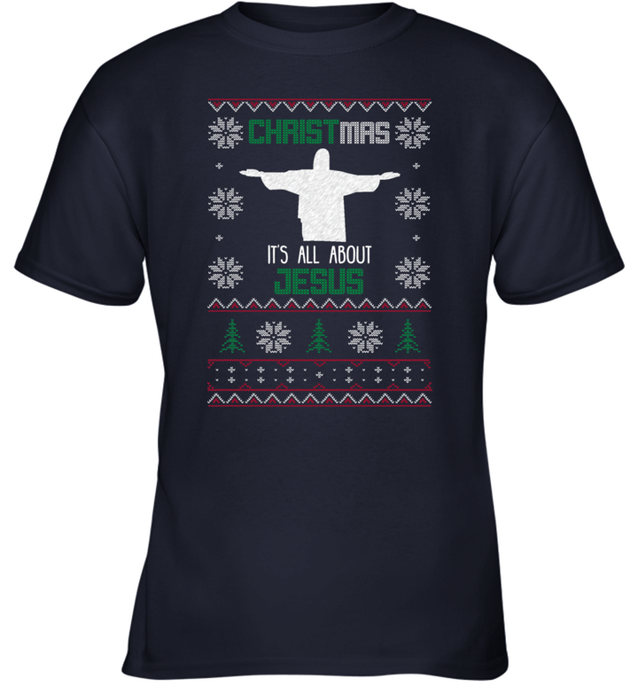 Christmas  It's All About Jesus Youth T-Shirt