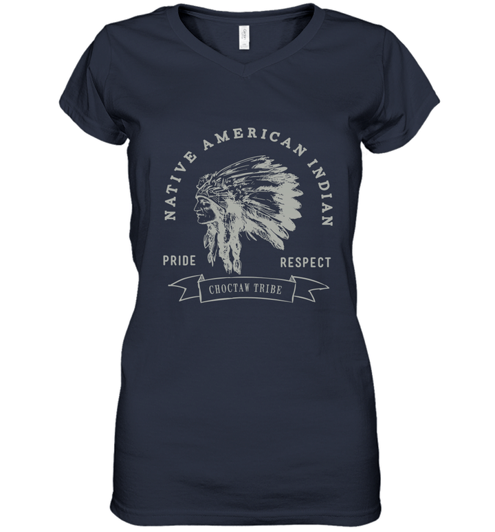 Choctaw Tribe Native American Indian Women V-Neck