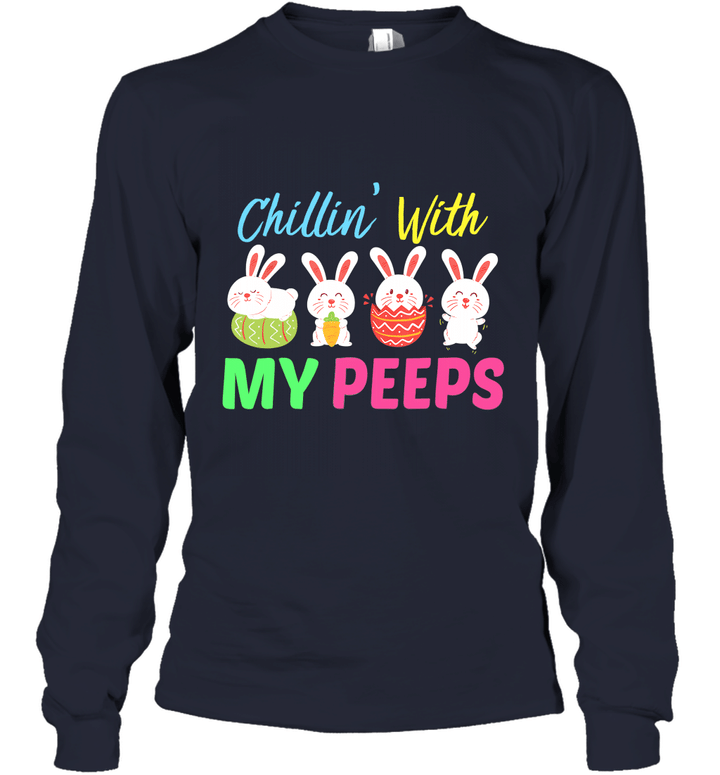 Chillin' With My Peeps Easter Bunny Youth Long Sleeve