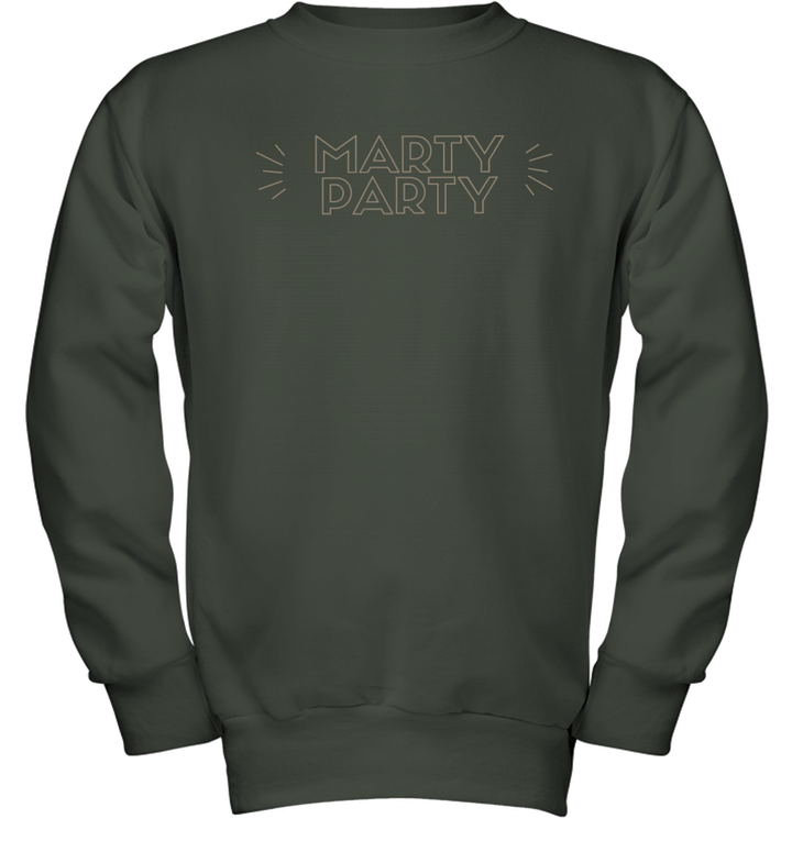 ChinbelBay Marty Party Logo Men Dating Short Sleeve Tee Youth Crewneck Sweatshirt