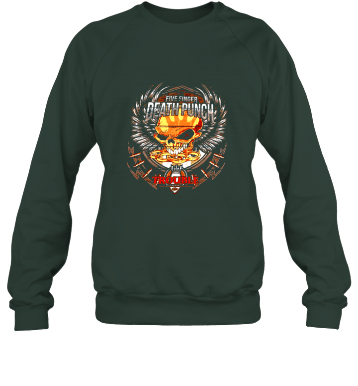Children's Five Finger Death Punch Funny Short Sleeve T Shirt Black Unisex Crewneck Sweatshirt