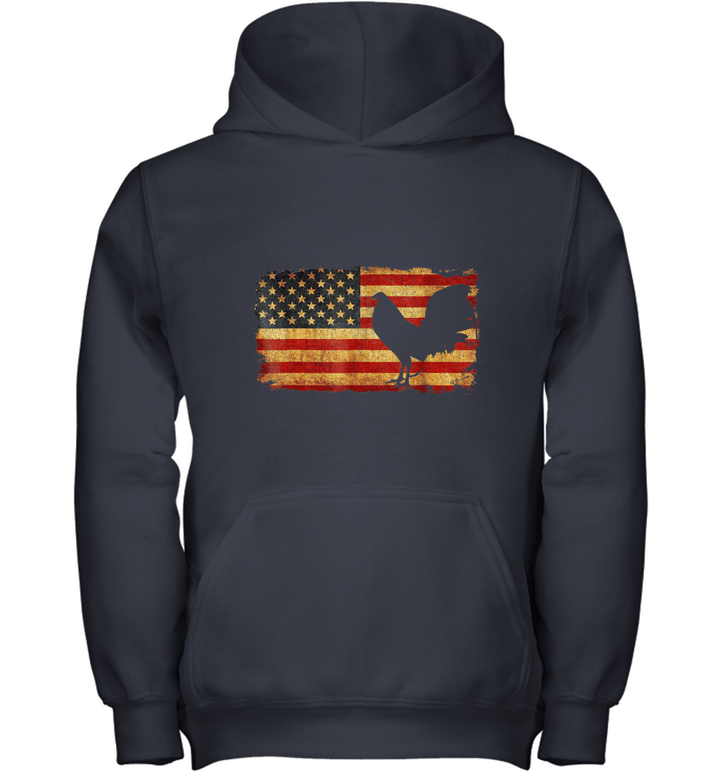 Chicken us flag Youth Hoodie
