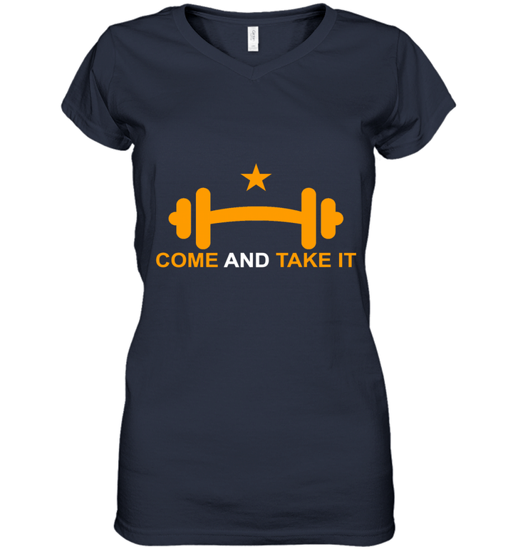 Come And Take It Squat Women V-Neck